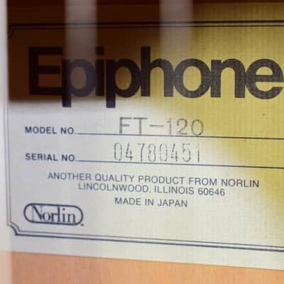 Vintage Epiphone FT-120 Acoustic Guitar, Natural image 4