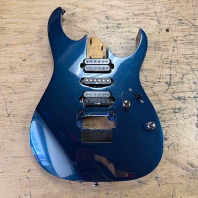 Used Ibanez RG1570 Prestige Team J. Craft Electric Loaded Guitar Body 2002 - Mirage Blue Made in Japan image 2