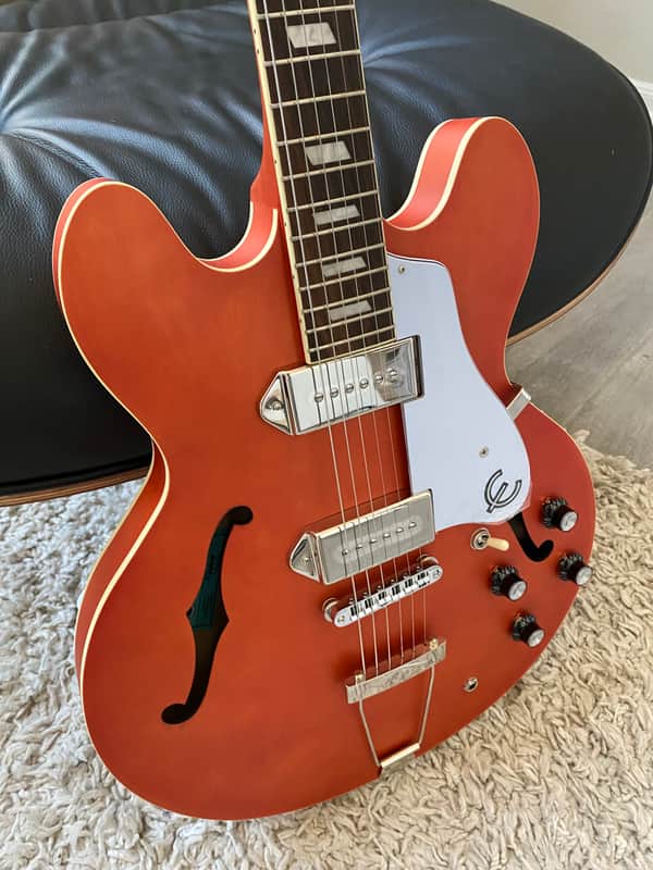 Epiphone Casino Worn (CME Limited Edition Sunrise Orange) 5.9. lbs image 1