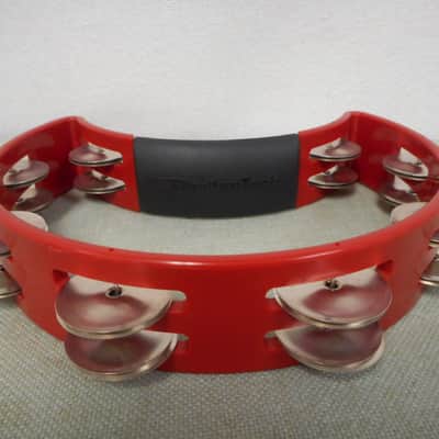 RhythmTech RT1030 Handheld Tambourine with Nickel Jingles 2010s - Red image 2
