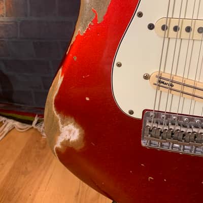 Fender Stratocaster Custom Shop Relic Body 1969 Candy Apple Red True Temperament Neck image 5