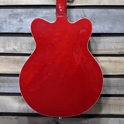 Used (2014) Gretsch G5422TDC Electromatic Double Cutaway Hollowbody Electric Guitar Transparent Red with Bigsby MIK image 2