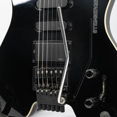 1989 Steinberger GM4TA Flagship Guitar — Newburgh, NY — Black w/ White Binding image 8