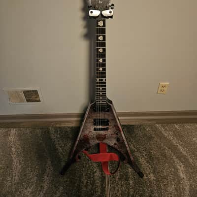 Dean Michael Amott Tyrant Battle Axe RARE Dave Mustaine flying V *UPGRADES Seymour Duncan black winter pickups image 2
