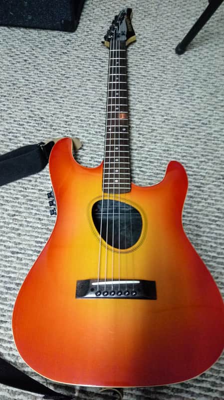 Kramer Ferrington Electric Hollowbody and Acoustic Guitar 80s Sunburst image 1