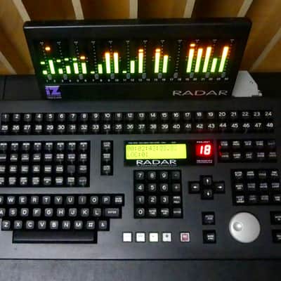 iZ Radar 24 with Nyquist I/O cards, Session controller with meter bridge & 24 tracks analog patchbay w/cabling image 2
