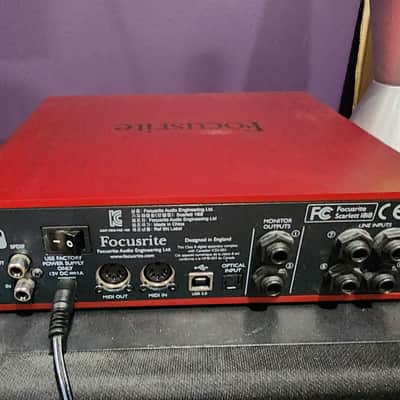 Focusrite Scarlett 18i8 USB 2.0 Audio Interface 2013 - 2016 - Red / Black image 2