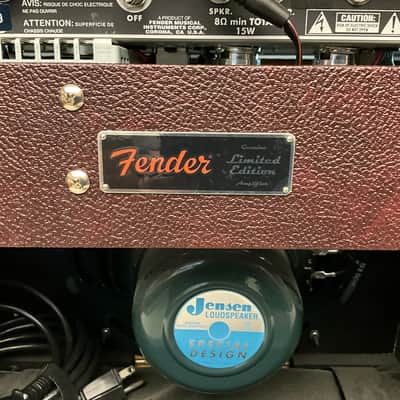 Fender '65 Princeton Reverb Reissue 15-Watt 1x12" Guitar Combo 2008 - Present - Bordeaux Reserve image 8