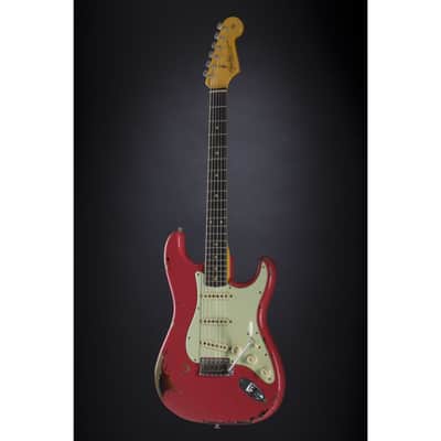 Fender '63 Strat Relic Michael Landau Signature Fiesta Red - Custom Electric Guitar image 10