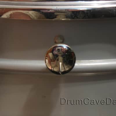 VINTAGE EARLY 1980s LUDWIG LM404 5X14" BLUE & OLIVE BADGE ACROLITE SNARE DRUM, DEMO VIDEO, ALL OEM! image 10