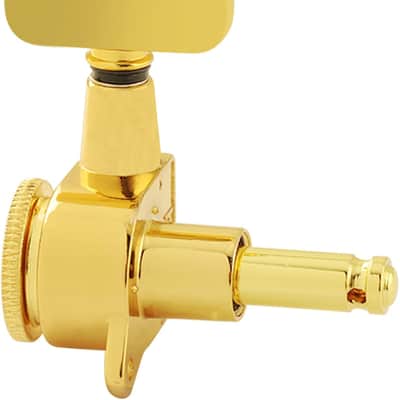 Locking Guitar String Tuning Pegs Tuning Keys Machine Heads Tuners 1:18 Gear Ratio 6 In Line for Right Handed Electric Guitar or Acoustic Guitar Parts Accessories Half Round Head Gold. image 3