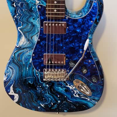 Custom Crafted & Designed Swirl Painted "Strat" Style 2022 - Serial #034 image 5