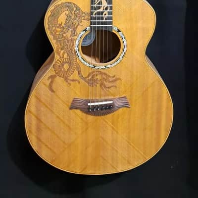 Acoustic Guitar Grand Concert, Handmade by Blueberry Dragon Motif image 5
