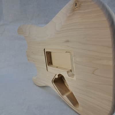 Unfinished Poplar HxH guitar body - fits Fender Strat Stratocaster neck Floyd Rose J2428 image 5