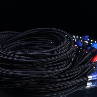 (16x) — 6’ TS Cables — Black — Braided — One Right Angle image 2