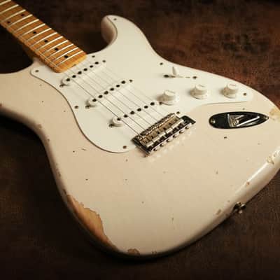 Fender Custom Shop 1955 Stratocaster Relic in White Blonde image 1