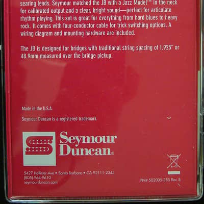 Seymour Duncan Hot Rodded Humbucker Pickup Set 11108-13-B image 6