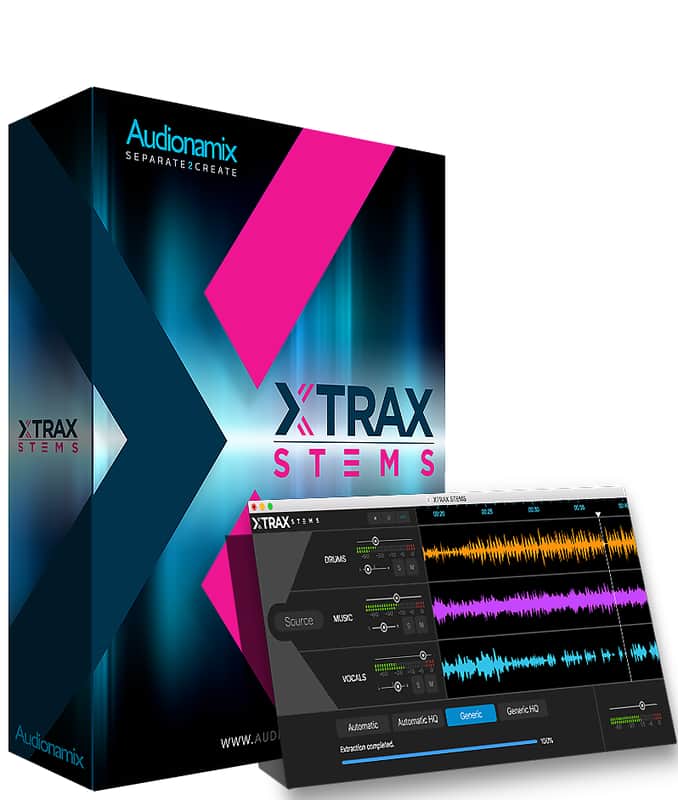 AUDIONAMIX XTRAX STEMS - Audio Separation Plugin (Download) image 1