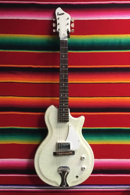 Supro 1572SW Belmont Single Pickup Americana Series Electric Guitar Sparkle White - 1572SW Belmont Single Pickup Americana Series Electric Guitar / Brand New image 1