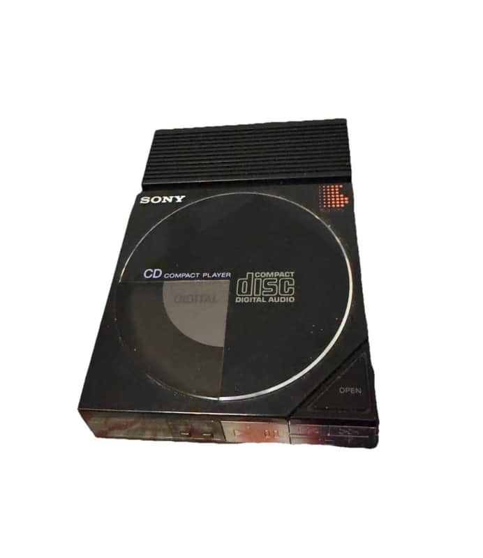 RARE! Vtg 1st Ever Portable Discman 1984 Sony D-5A CD Player w/ AC-90 Dock JAPAN