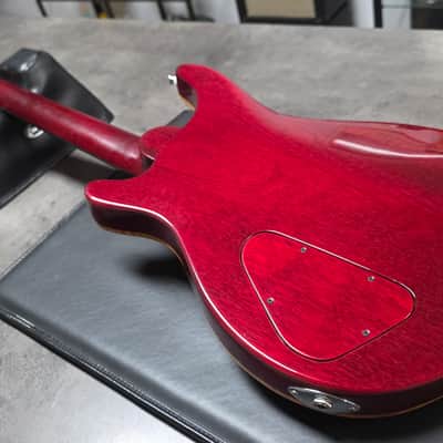 Joe White Guitarworks British Custom Shop UK Boutique Luthier AAA Flame 10 Top Sunburst Tomato Soup Masterbuilt Master Built Custom Abalone Leaf Inlay 22 PRS Tribute image 11