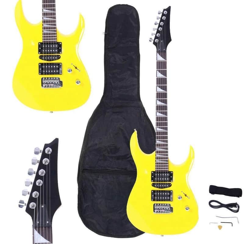 New Basswood Electric Guitar School Band Right Handed Practice With Bag image 1