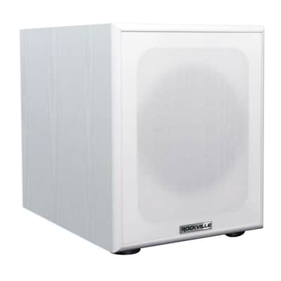 Rockville Rock Shaker 8" Inch White 400w Powered Home Theater Subwoofer Sub image 7