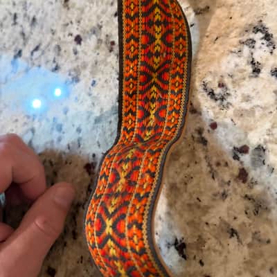 Hootennanny Ace Style Strap Imperial Music Store 60s-70s - Orangy yellow image 5