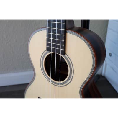 Kala KA-SSEBY-T Solid Spruce Top Striped Ebony Tenor Ukulele – Satin Finish image 5