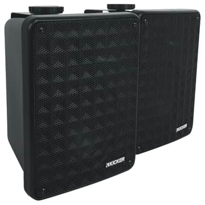 Pair Kicker 46KB6B KB6 6.5" 150w Indoor/Outdoor Black Home Theater Speakers KB6B image 3