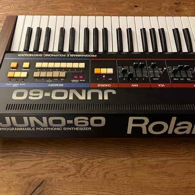 Roland Juno-60 61-Key Polyphonic Synthesizer 1982 - 1984 - Black image 5