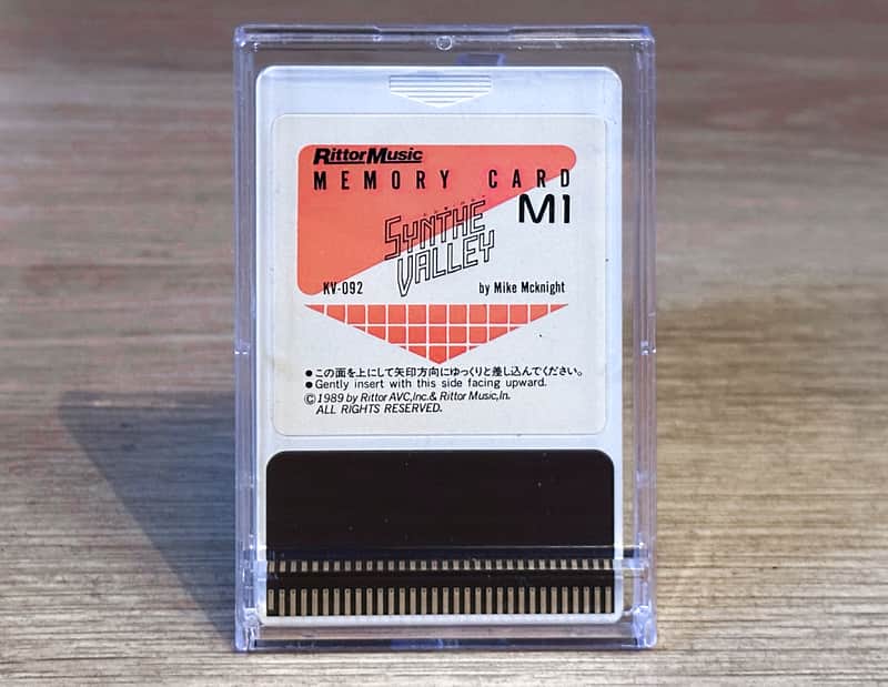Korg M1 / M1R [EX] // Rittor Music - KV-092 - Synthe Valley - Voice ROM Data Card // VERY RARE image 1