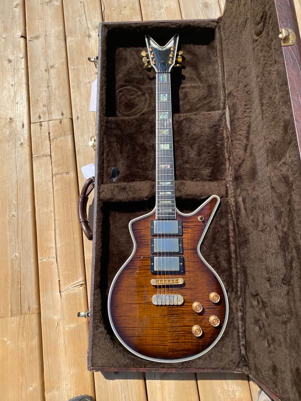 Dean USA custom shop Cadillac tiger eye 2003 - Tiger Eye Flame Top Burst image 1