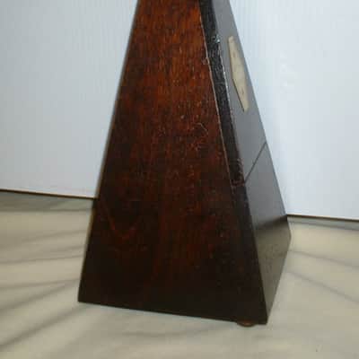 Antique Wood Bell Metronome de Maelzel by Seth Thomas Clocks Dark Walnut, Fully Restored, Brass Trim image 4