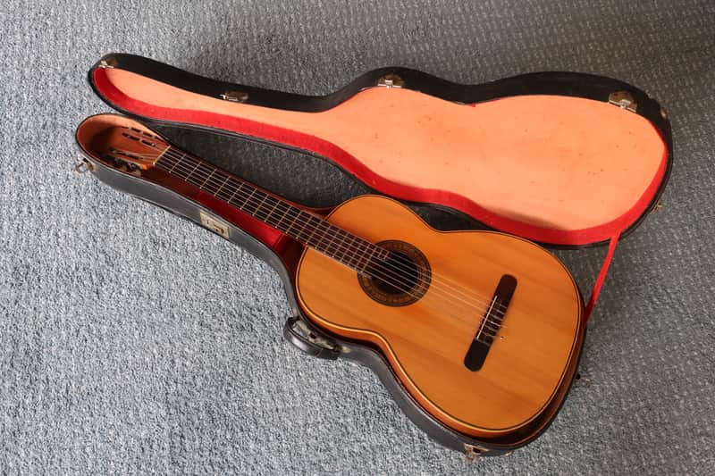 Vintage 1950-60s Geronimo Villafan La Michoacana Classical Flamenco Acoustic Guitar Made In Mexico Beautiful Design Lush Huge Tones Garrido Case image 1