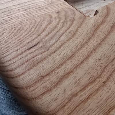 Oil Finish See-Through Northern Ash S Style Guitar Body, S Type Vintage Part Replacement Gadget,Unfinished, SSS Config image 7