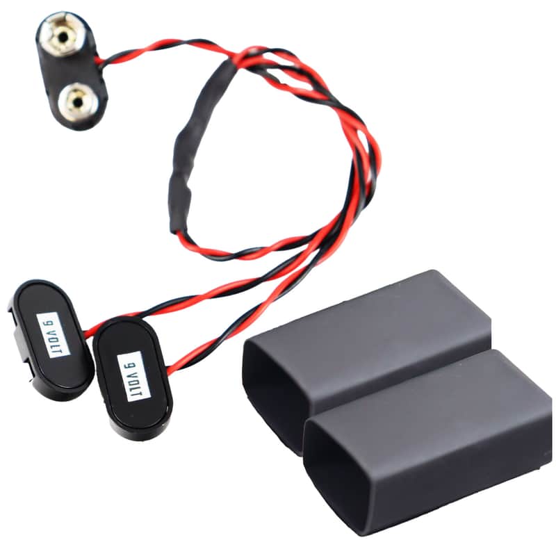 18 Volt Mod + Battery Insulators for EMG & Active guitar Bass Pickups 9v Harness image 1