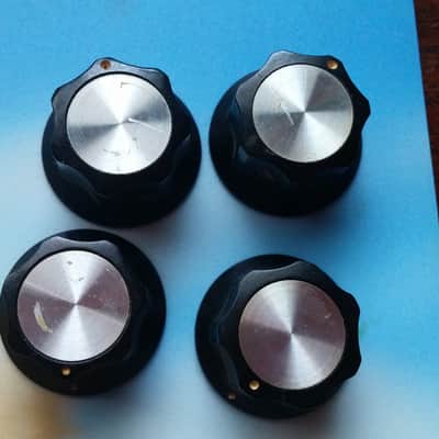 VINTAGE Medium 1" Size Reflector GARNET Amp / Fender Coronado RICKENBACKER ALTEC 70s Knobs LOT OF 4 image 7