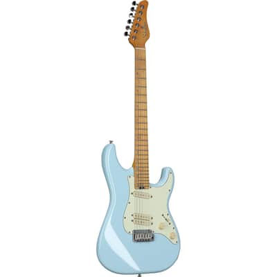 Schecter MV-6 Electric Guitar, with Maple Fingerboard, Super Sonic Blue image 6