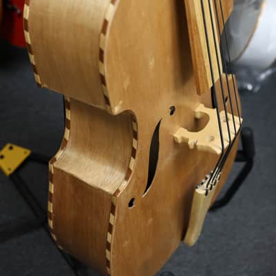 Handcrafted All-Wood Tololoche (Double Bass) with Wood Stripe Edge image 5
