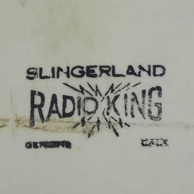 Slingerland "Radio King" 22" Calfskin Bass Drum Head Vintage 40s Sparks Logo USA image 2
