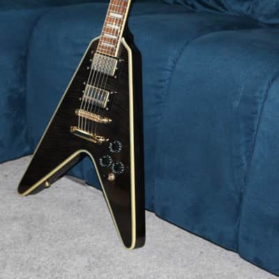ESP Paul Smith Flying-V (Unique Mini/Traveller Guitar) - See-Through Black image 13