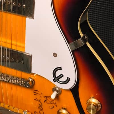 Epiphone Casino 2021 Vintage Sunburst signed by Carlos Raya image 8