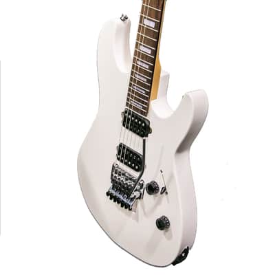 Sawtooth Americana 24 Series ST-M24 Satin White Electric Guitar with Floyd Rose Original, Seymour Duncan Pickups & Pro Series Gig Bag image 3