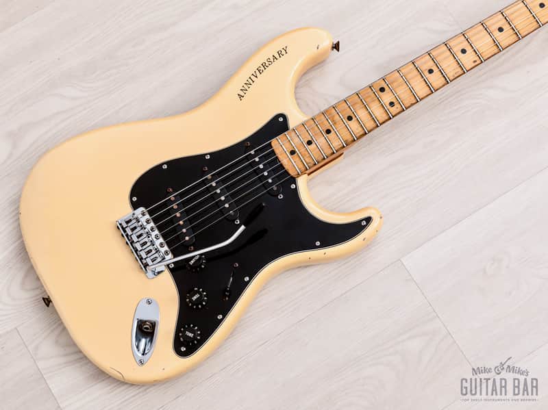 1980 Fender Stratocaster 25th Anniversary Model Vintage Guitar Pearl White w/ Case image 1