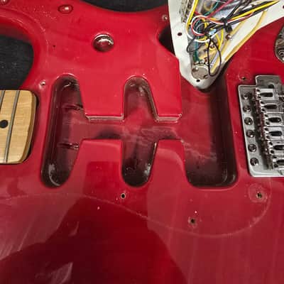 Fender Standard Stratocaster with Vintage Tremolo, Maple Fretboard 1991 - 1997 - Crimson Red Metallic image 18