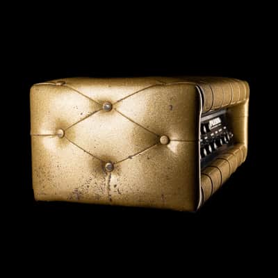 Used Vintage 1960's Plush P1000S Tuck & Roll Gold Tube Guitar Amp Head image 7