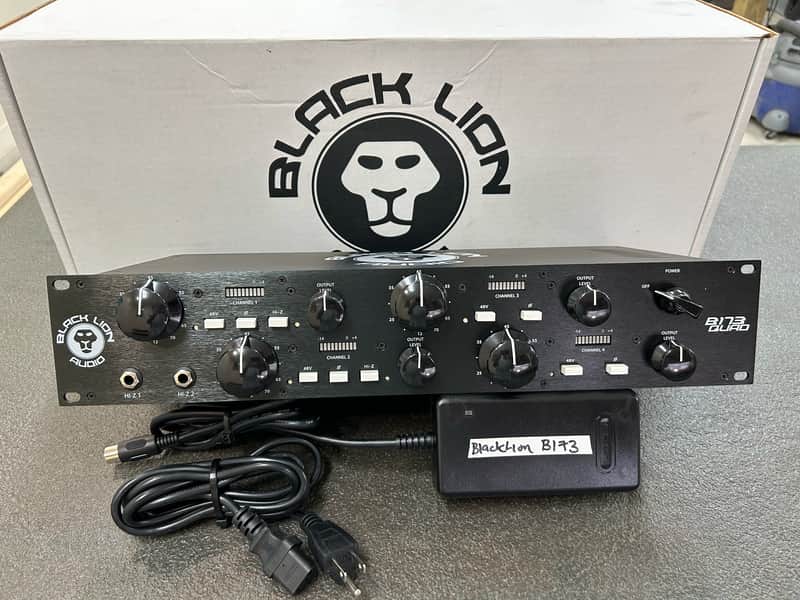 Black Lion Audio B173 Quad 4-Channel Microphone Preamp 2020 - Black image 1