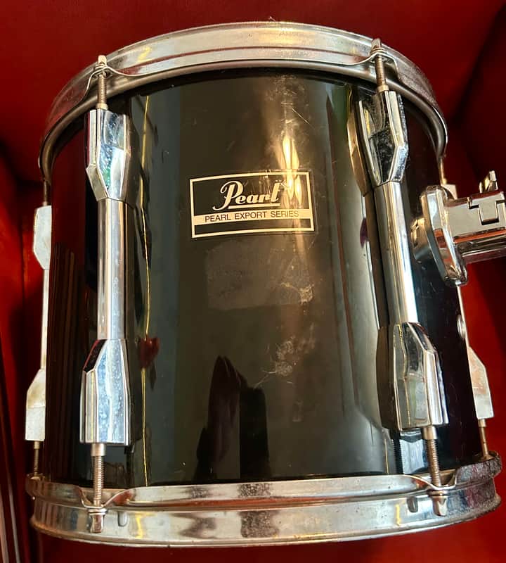 Pearl Export EX 12”x10” rack tom 1990s - Black image 1