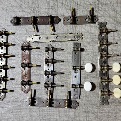 Vintage RARE 1960's Harmony Silvertone Kay Waverly Teisco Kluson 3x3 and 6 on a plate Guitar Tuners Luthier Parts image 1